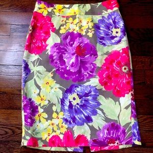 Banana Republic floral pencil skirt